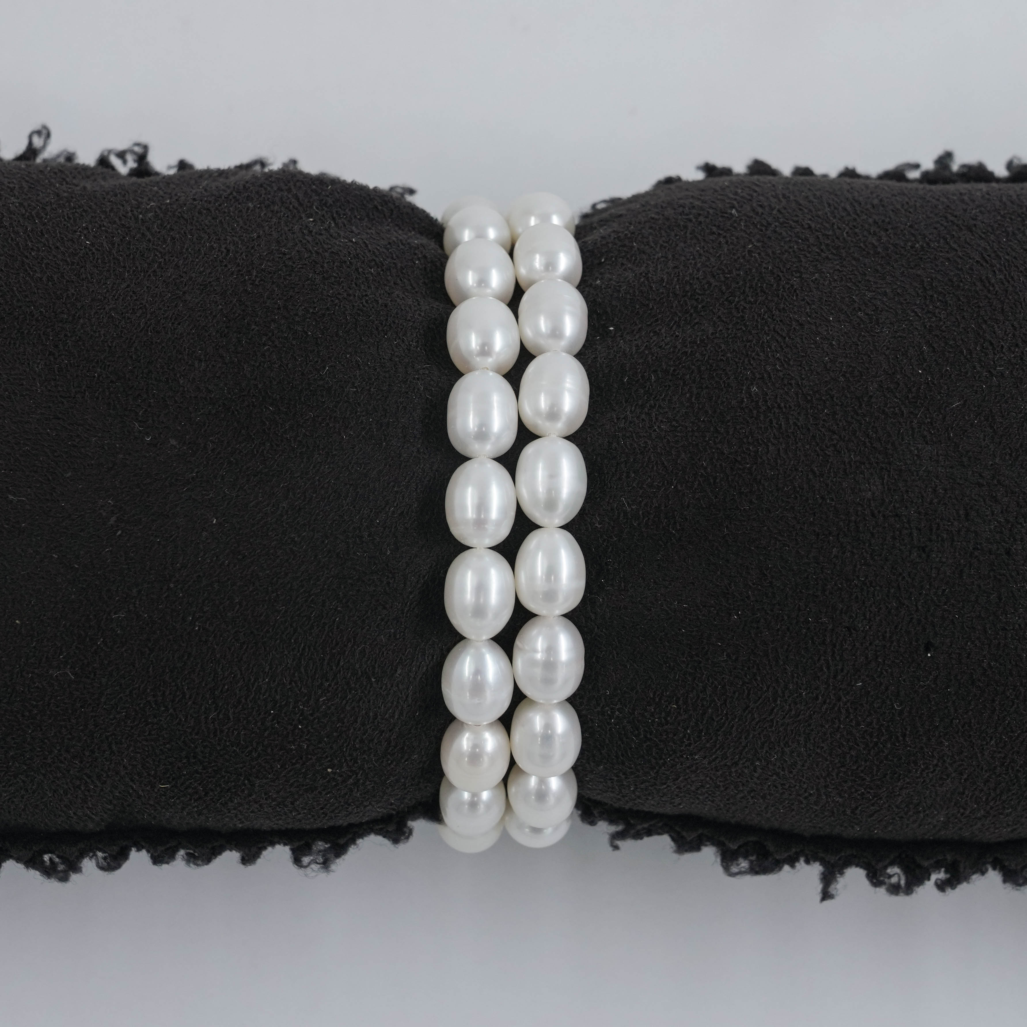 The Pearl Atelier by Kabra Pearls - Rice Pearls Double Line Pearl Bracelet